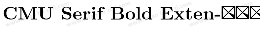 CMU Serif Bold Exten字体转换